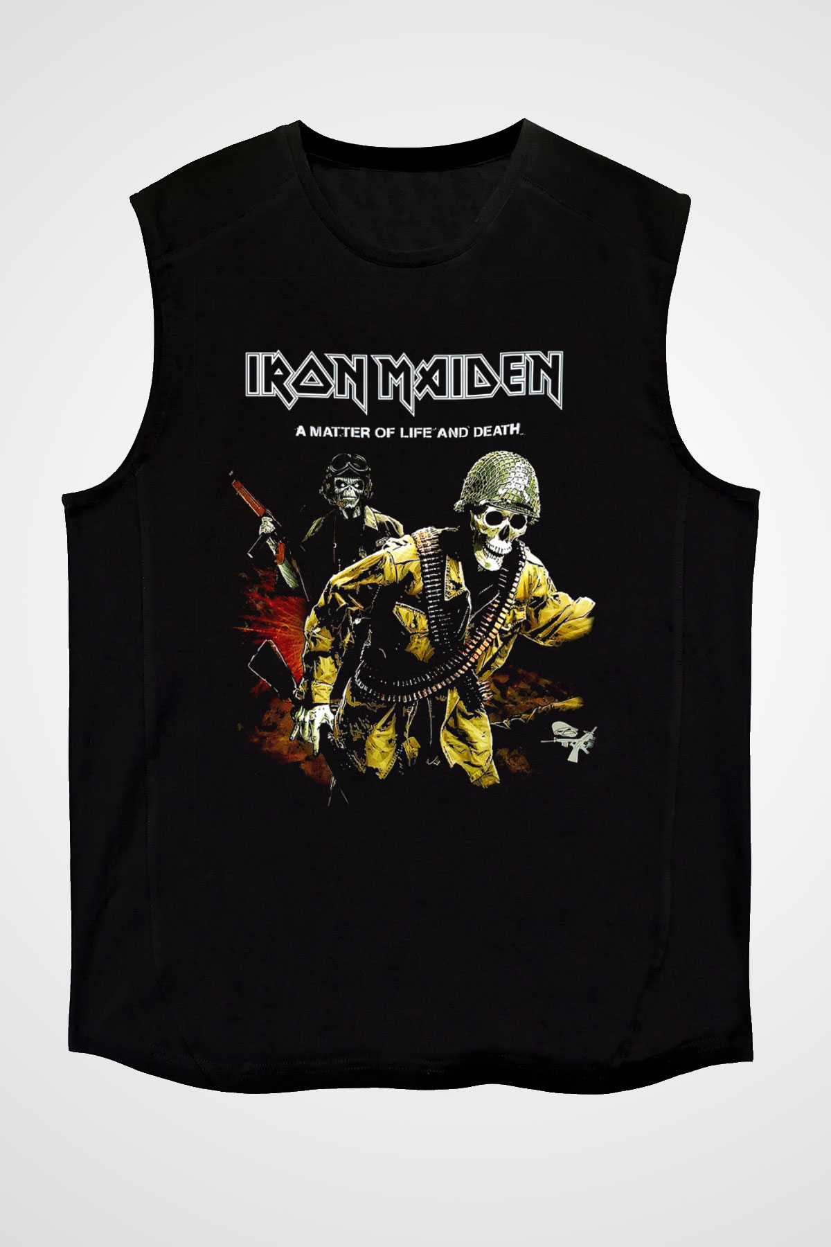 Iron Maiden Siyah Unisex Kolsuz Tişört