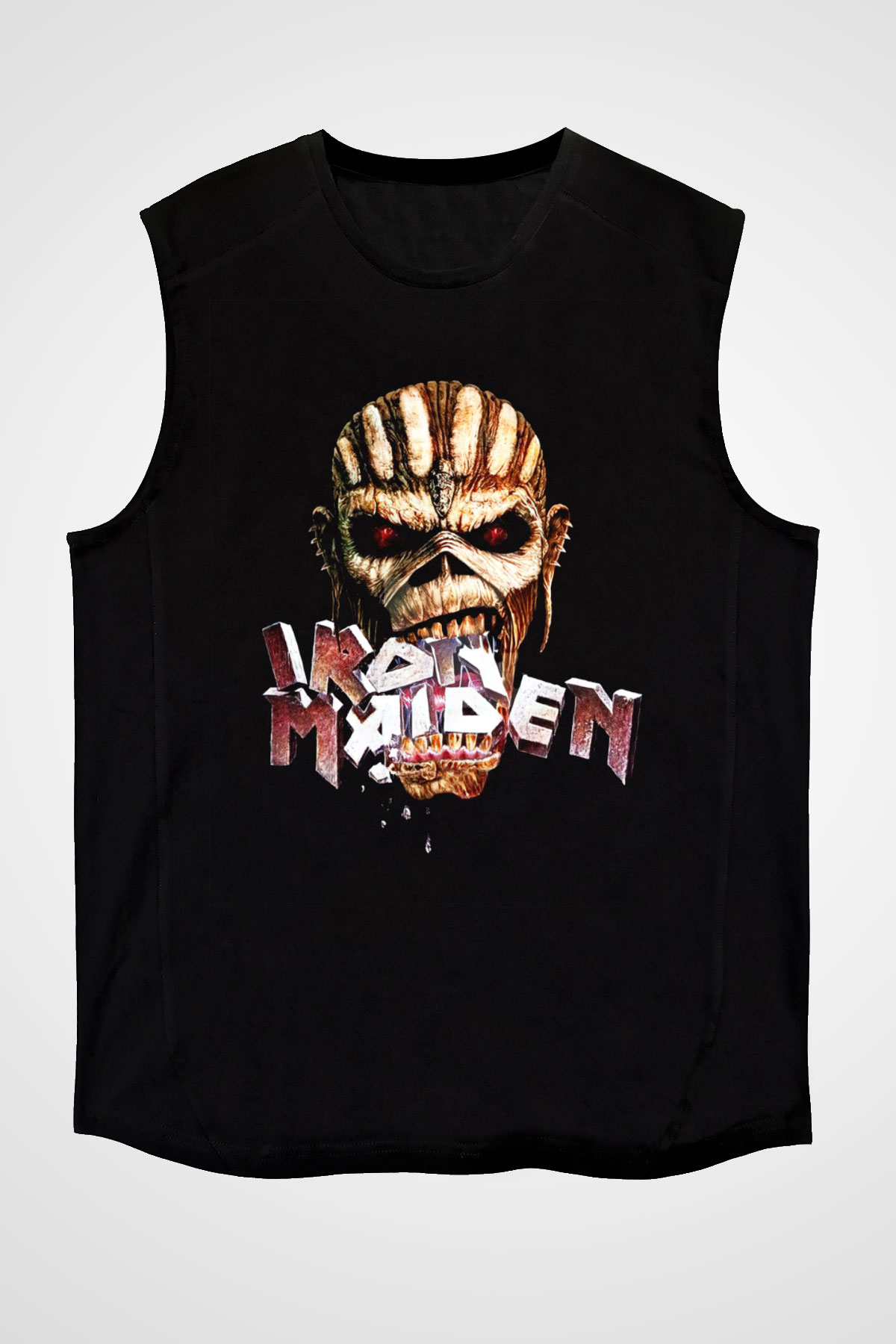 Iron Maiden Siyah Unisex Kolsuz Tişört