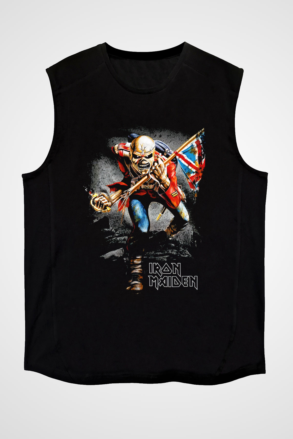 Iron Maiden Siyah Unisex Kolsuz Tişört