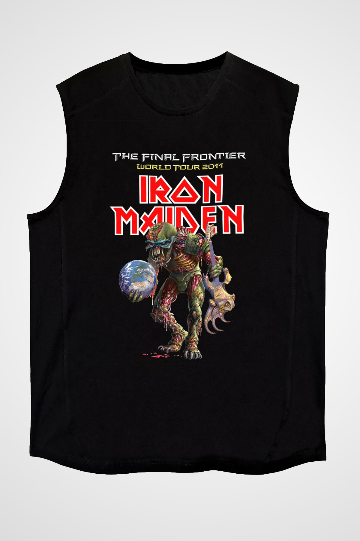 Iron Maiden Siyah Unisex Kolsuz Tişört
