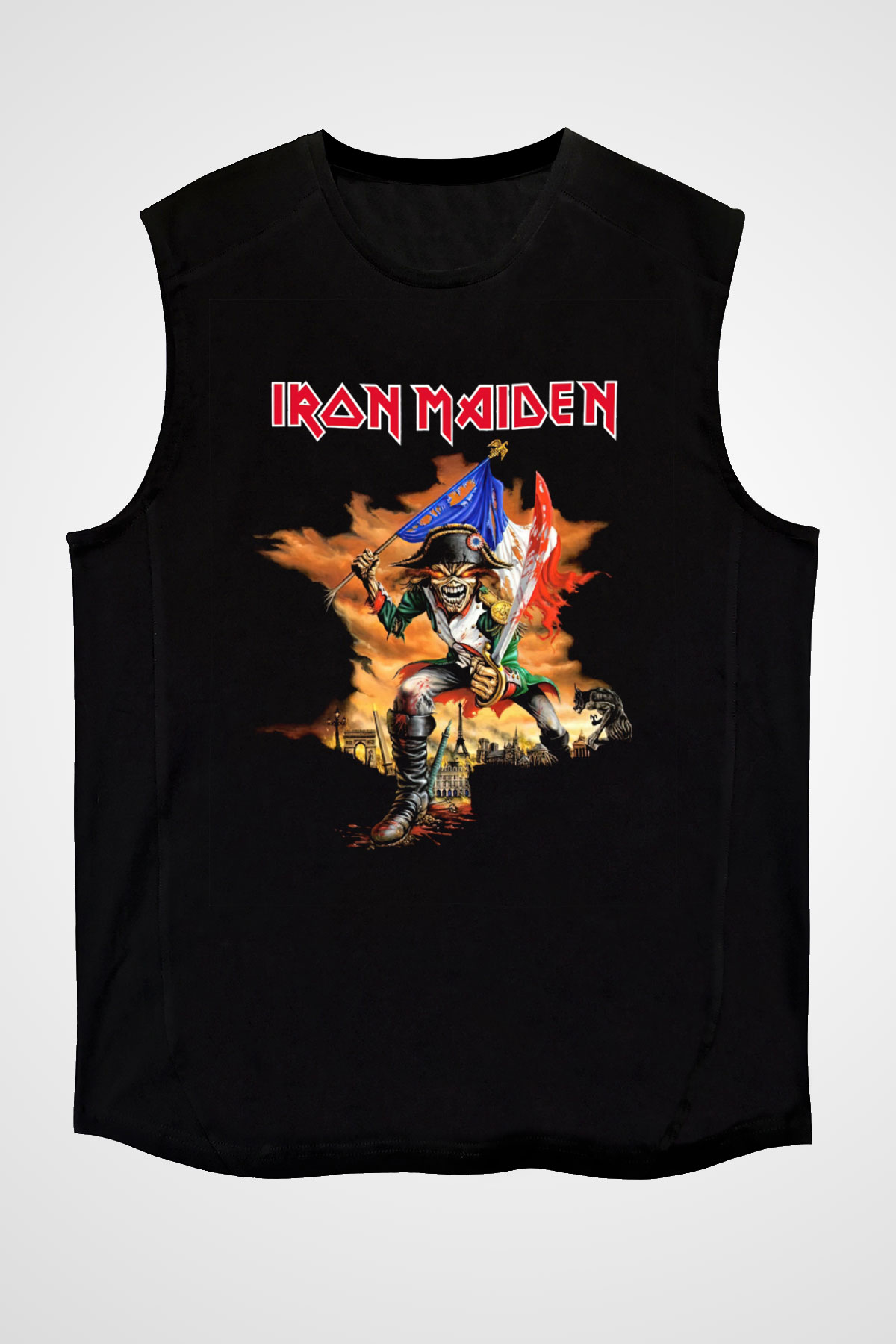 Iron Maiden Siyah Unisex Kolsuz Tişört