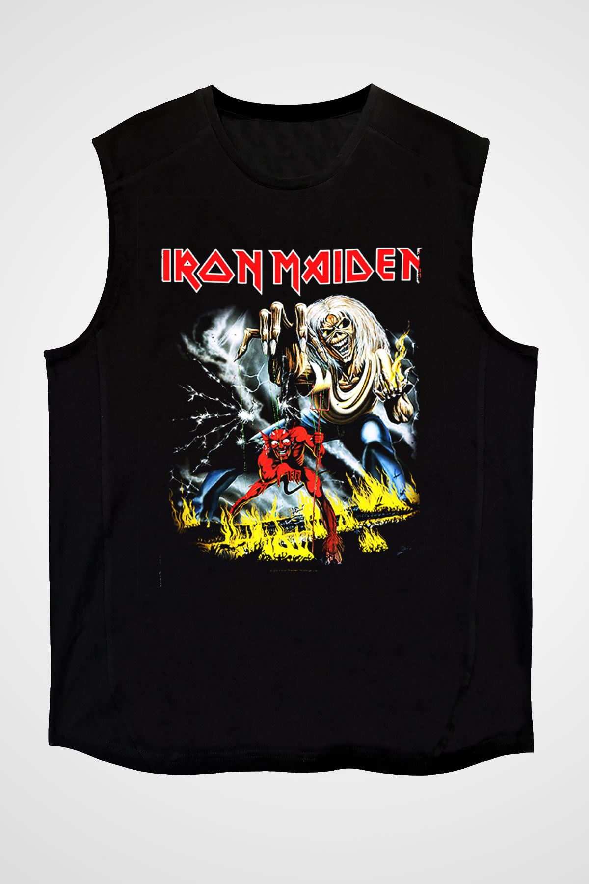 Iron Maiden Siyah Unisex Kolsuz Tişört