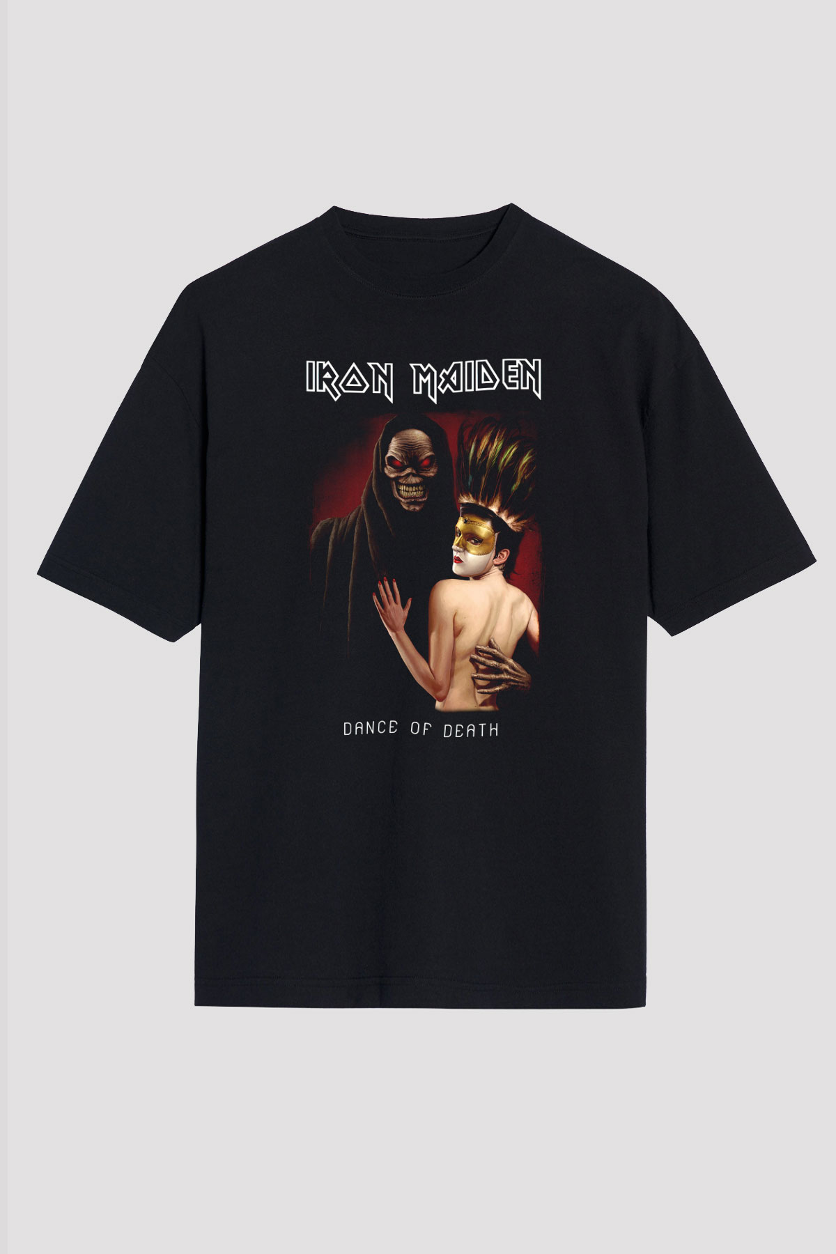 Iron Maiden Siyah Unisex Oversize Tişört T-Shirt