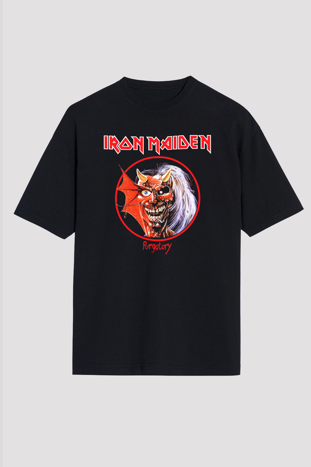 Iron Maiden Siyah Unisex Oversize Tişört T-Shirt