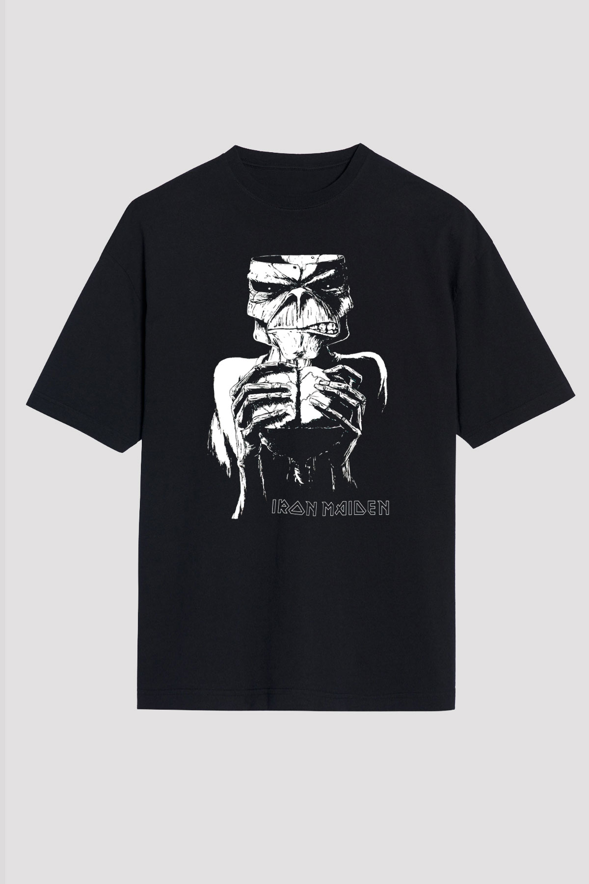 Iron Maiden Siyah Unisex Oversize Tişört T-Shirt