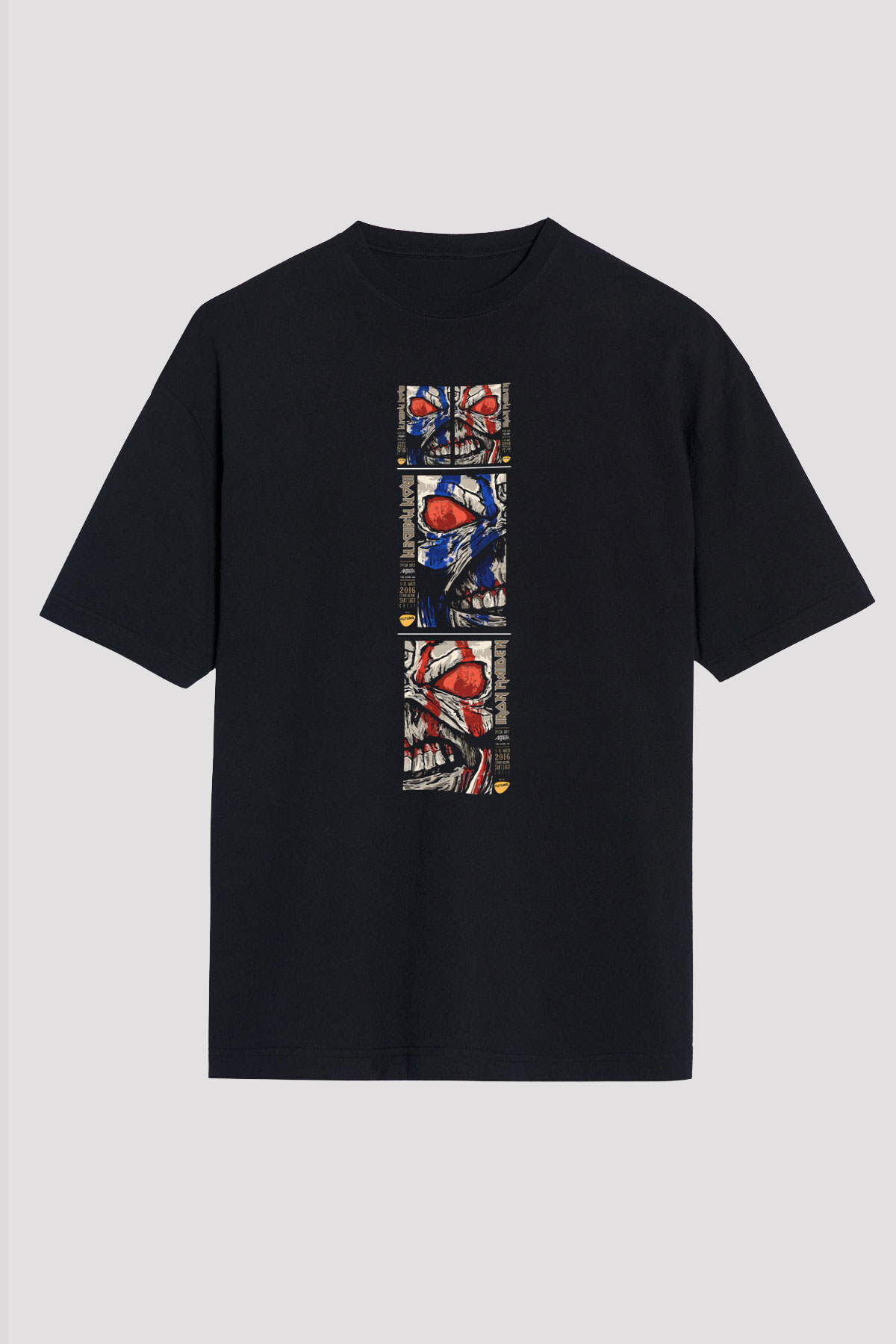 Iron Maiden Siyah Unisex Oversize Tişört T-Shirt