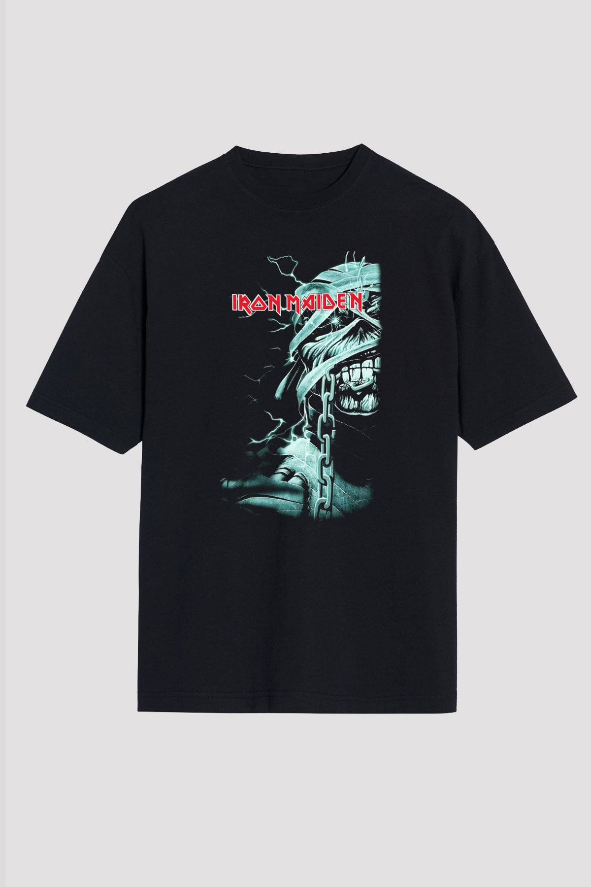 Iron Maiden Siyah Unisex Oversize Tişört T-Shirt