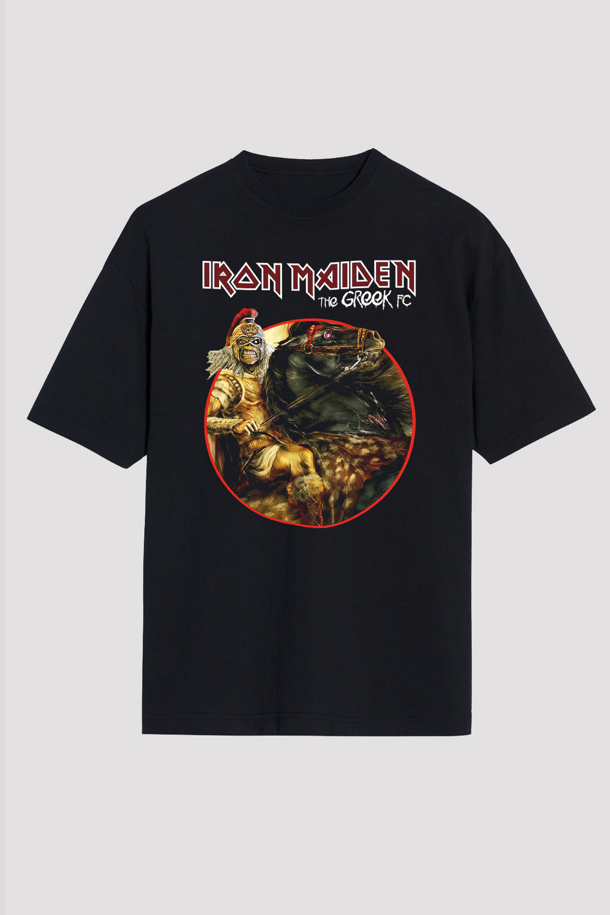 Iron Maiden Siyah Unisex Oversize Tişört T-Shirt