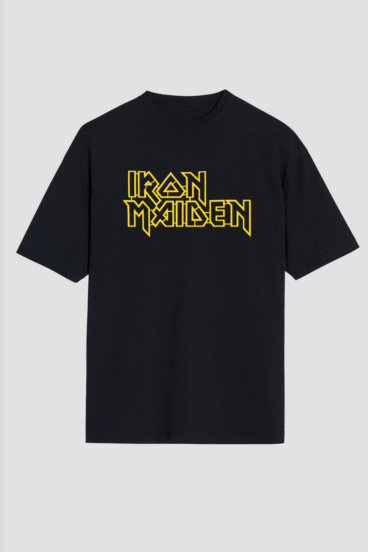 Iron Maiden Siyah Unisex Oversize Tişört T-Shirt