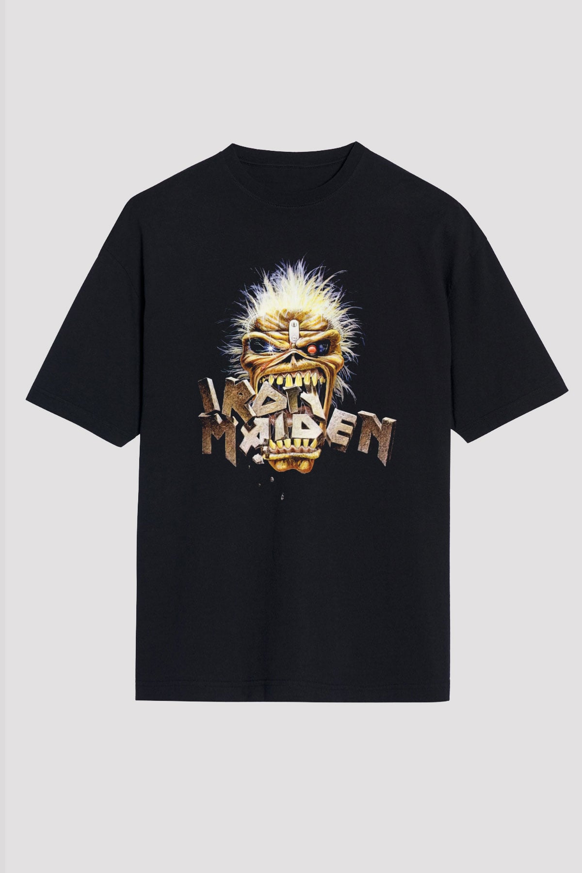 Iron Maiden Siyah Unisex Oversize Tişört T-Shirt