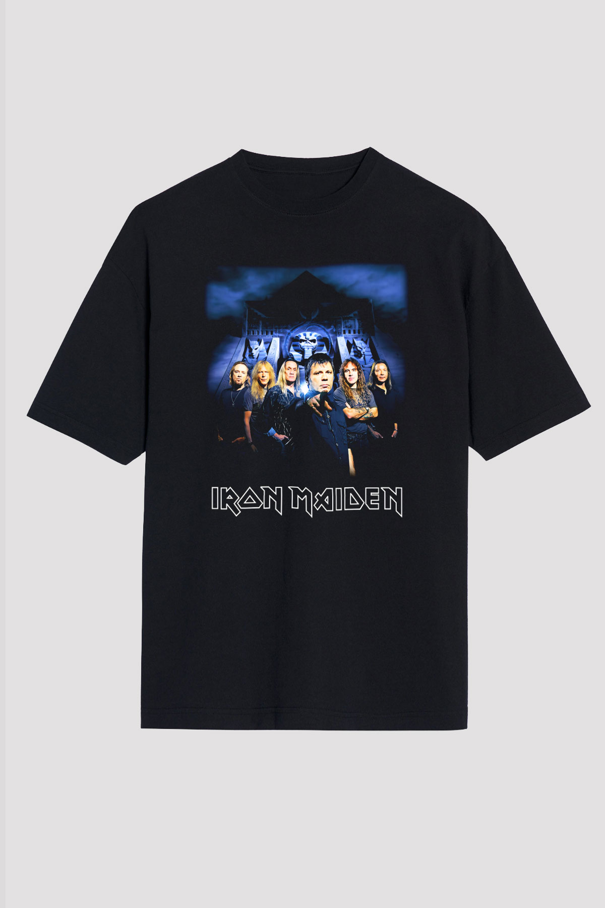 Iron Maiden Siyah Unisex Oversize Tişört T-Shirt