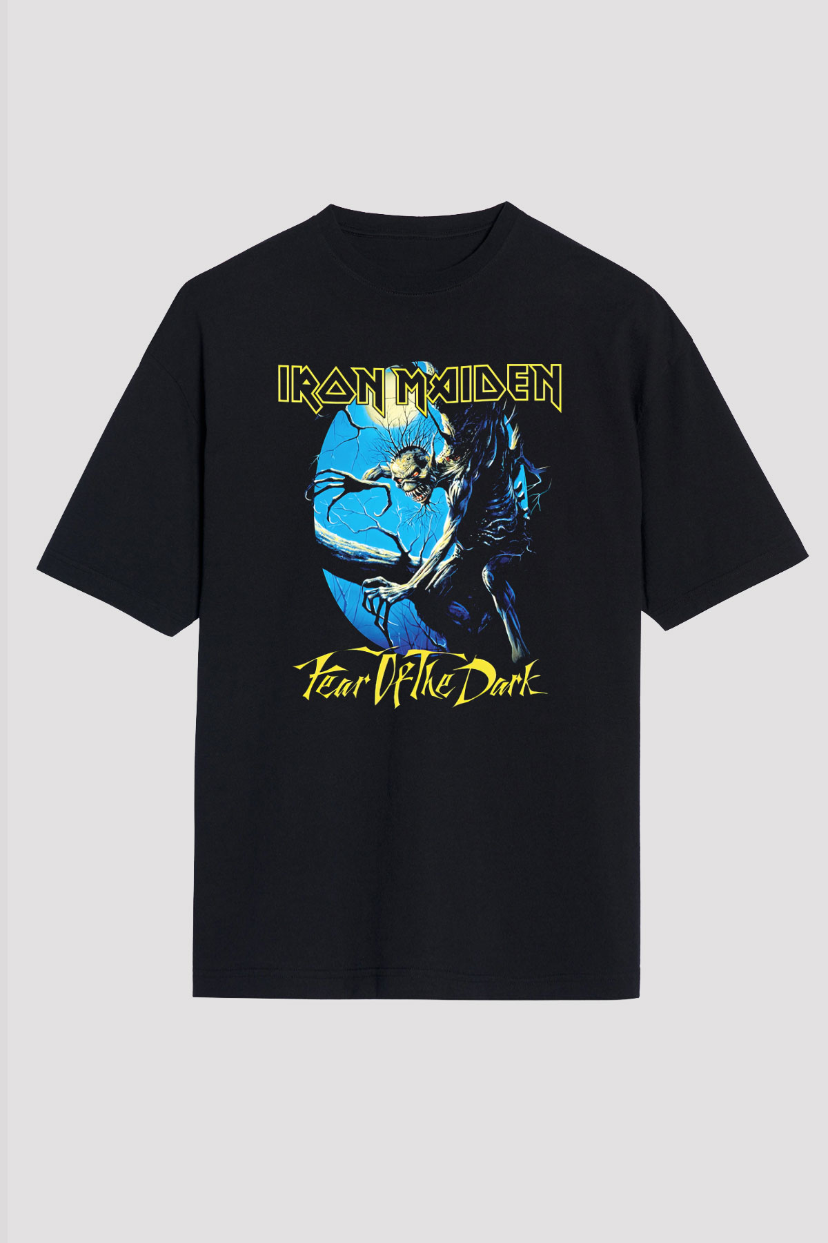 Iron Maiden Siyah Unisex Oversize Tişört T-Shirt