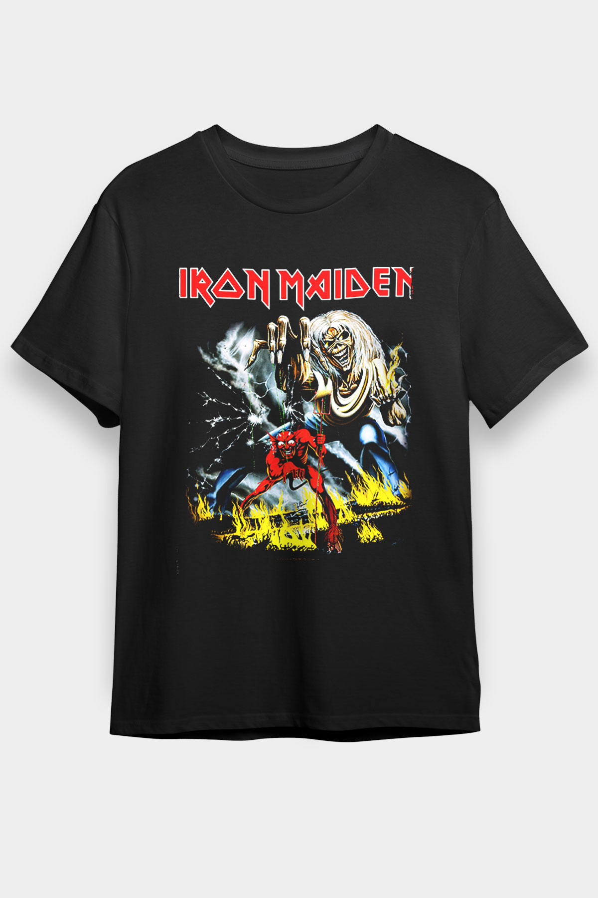 Iron Maiden Siyah Unisex Tişört T-Shirt - TişörtFabrikası