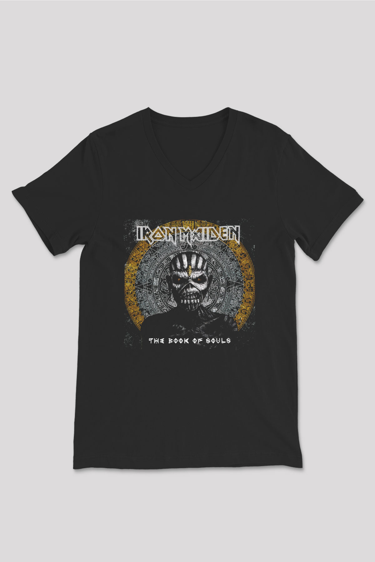 Iron Maiden The Book Of Souls Siyah Unisex V Yaka Tişört T-Shirt