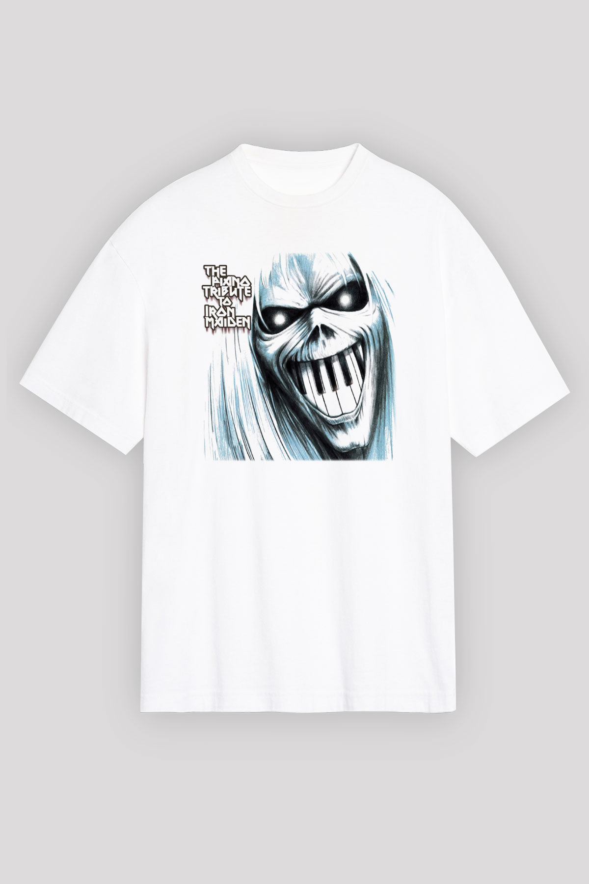 Iron Maiden The Tribute To İron Maiden Beyaz Unisex Oversize Tişört T-Shirt