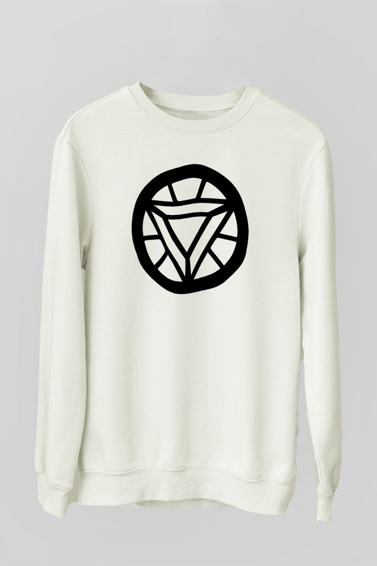 Iron Man Beyaz Unisex Sweatshirt