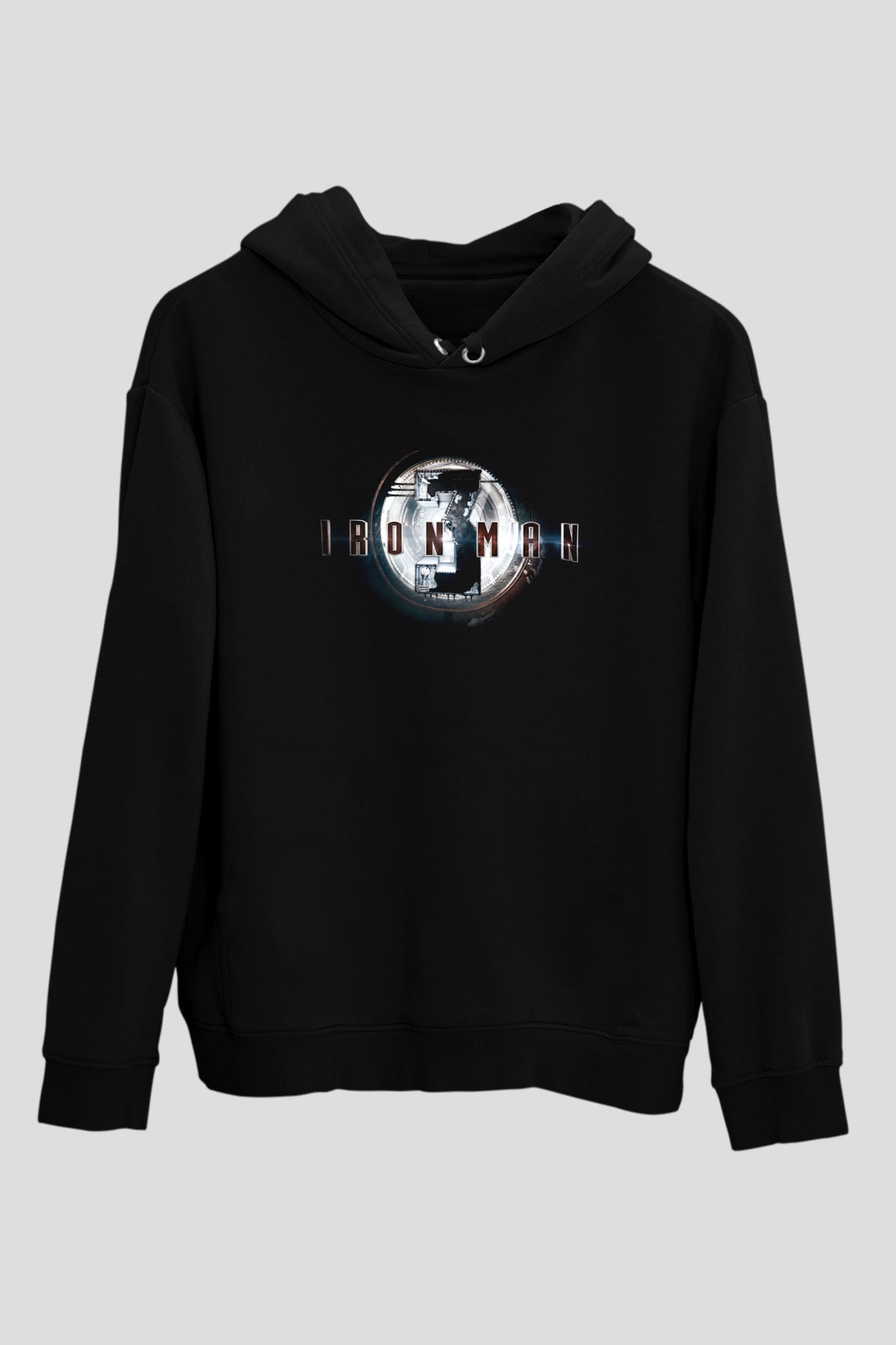 Iron Man Siyah Unisex Hoodie