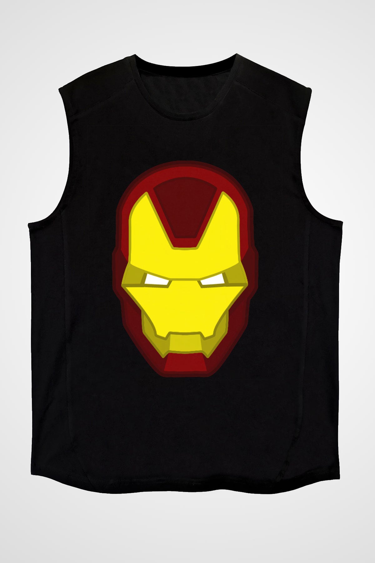 Iron Man Siyah Unisex Kolsuz Tişört