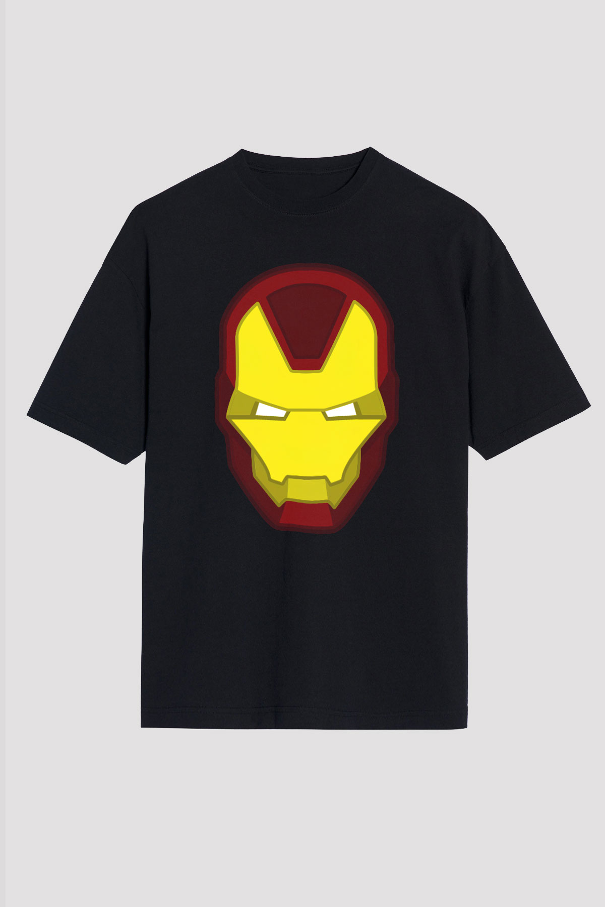 Iron Man Siyah Unisex Oversize Tişört T-Shirt