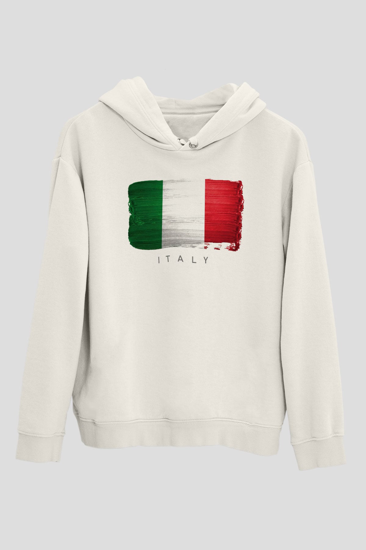 İtalya Beyaz Unisex Hoodie