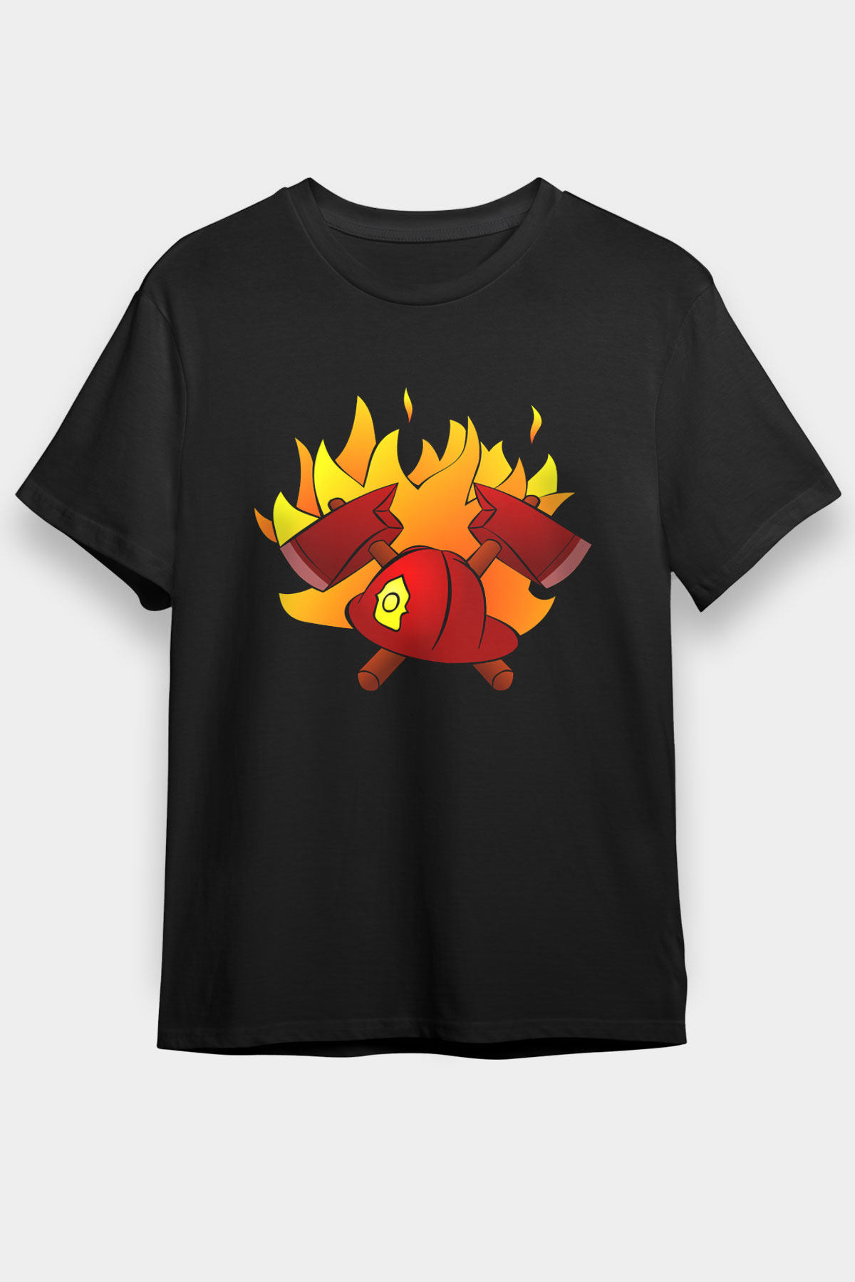 İtfaiyeci Beyaz Unisex Tişört T-Shirt - TişörtFabrikası