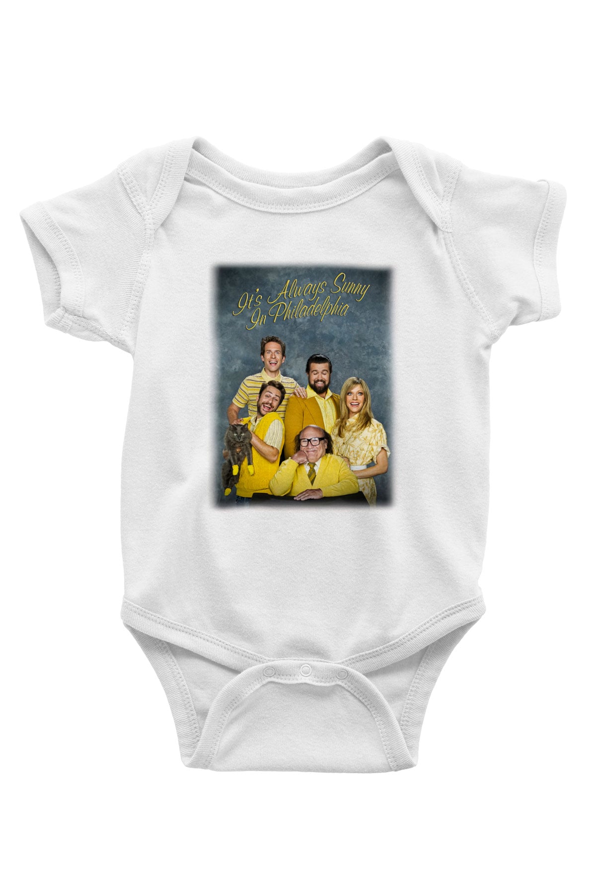 It's Always Sunny in Philadelphia Baskılı Beyaz Unisex Bebek Body - Zıbın