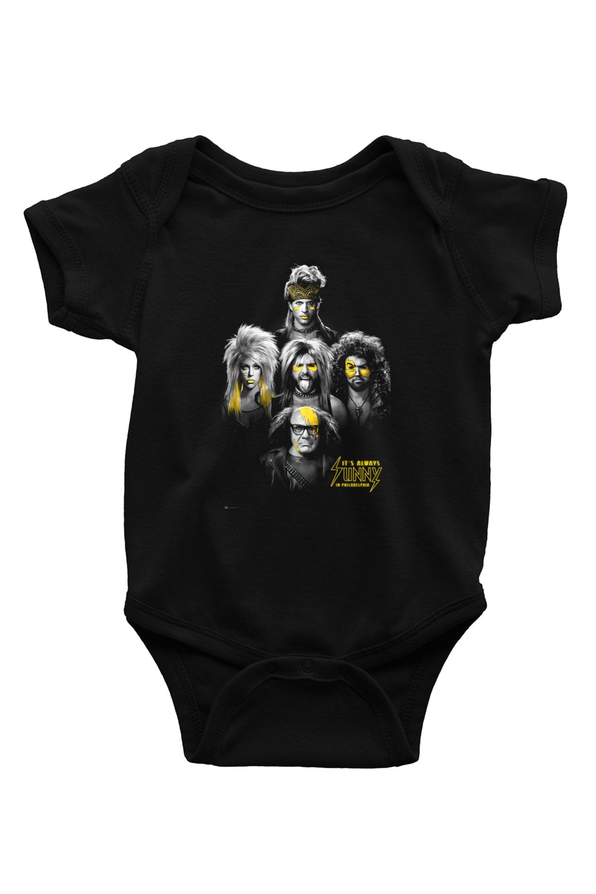 It's Always Sunny in Philadelphia Baskılı Siyah Bebek Body - Zıbın