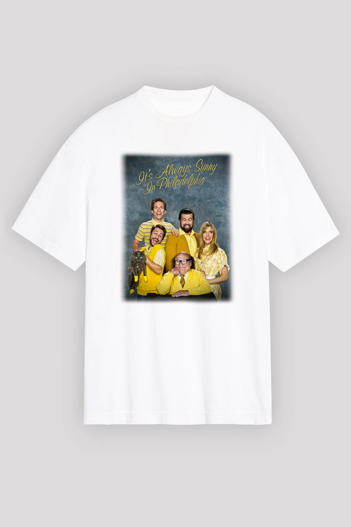 It's Always Sunny in Philadelphia Beyaz Unisex Oversize Tişört T-Shirt