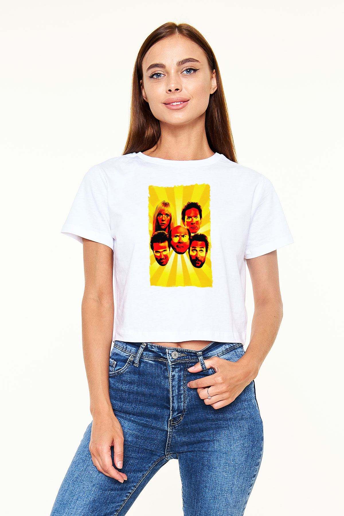 It's Always Sunny in Philadelphia Beyaz  Crop Top Tişört