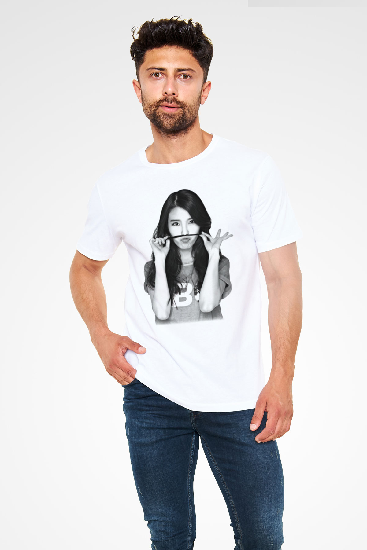 IU Kpop Beyaz Unisex Tişört T-Shirt - TişörtFabrikası