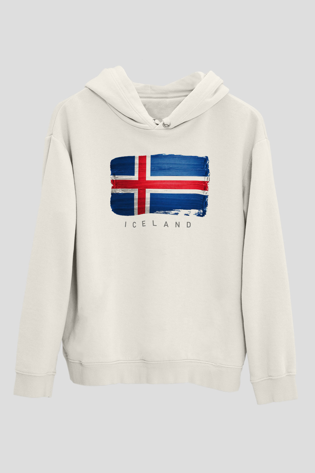 İzlanda Beyaz Unisex Hoodie