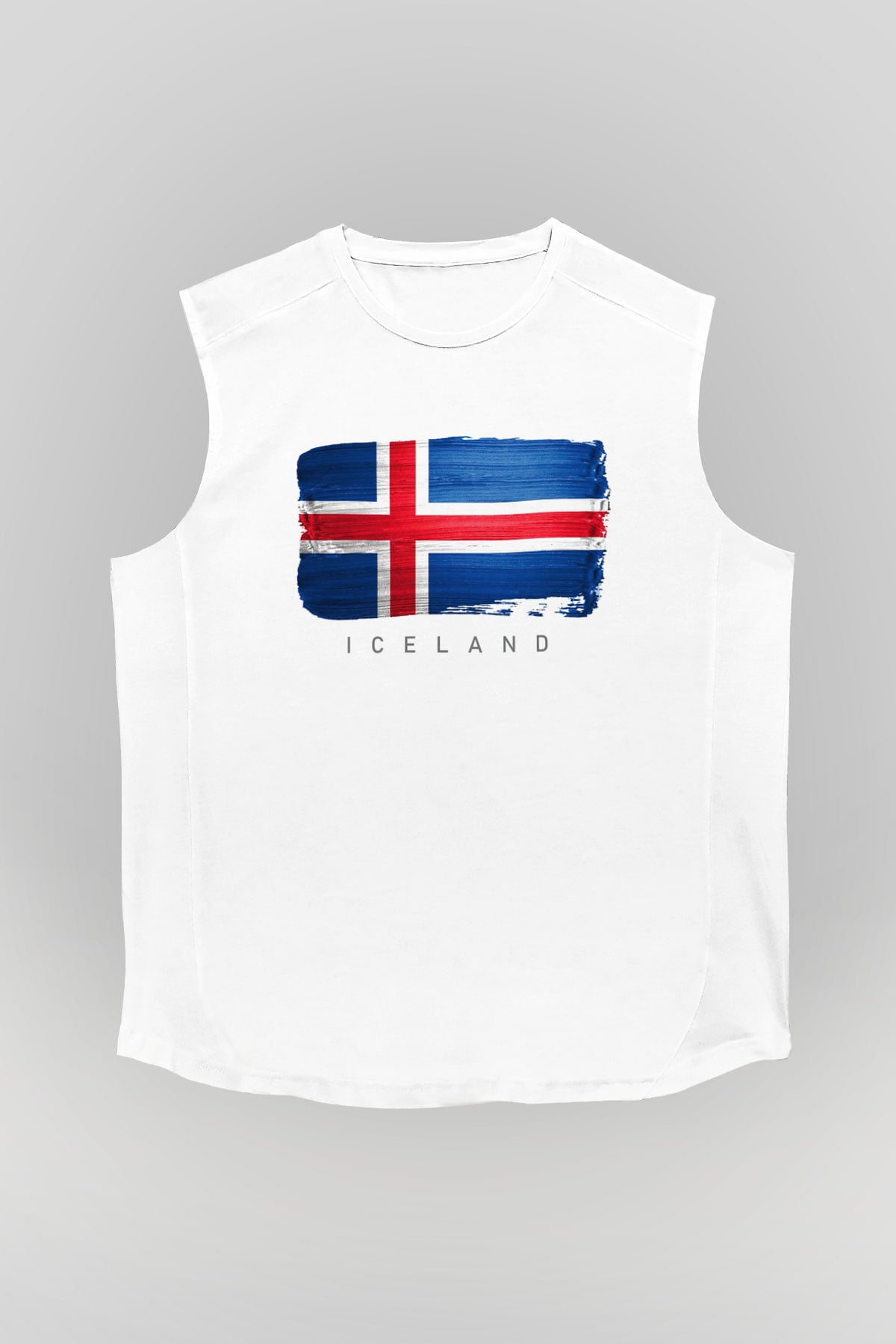 İzlanda Beyaz Unisex Kolsuz Tişört