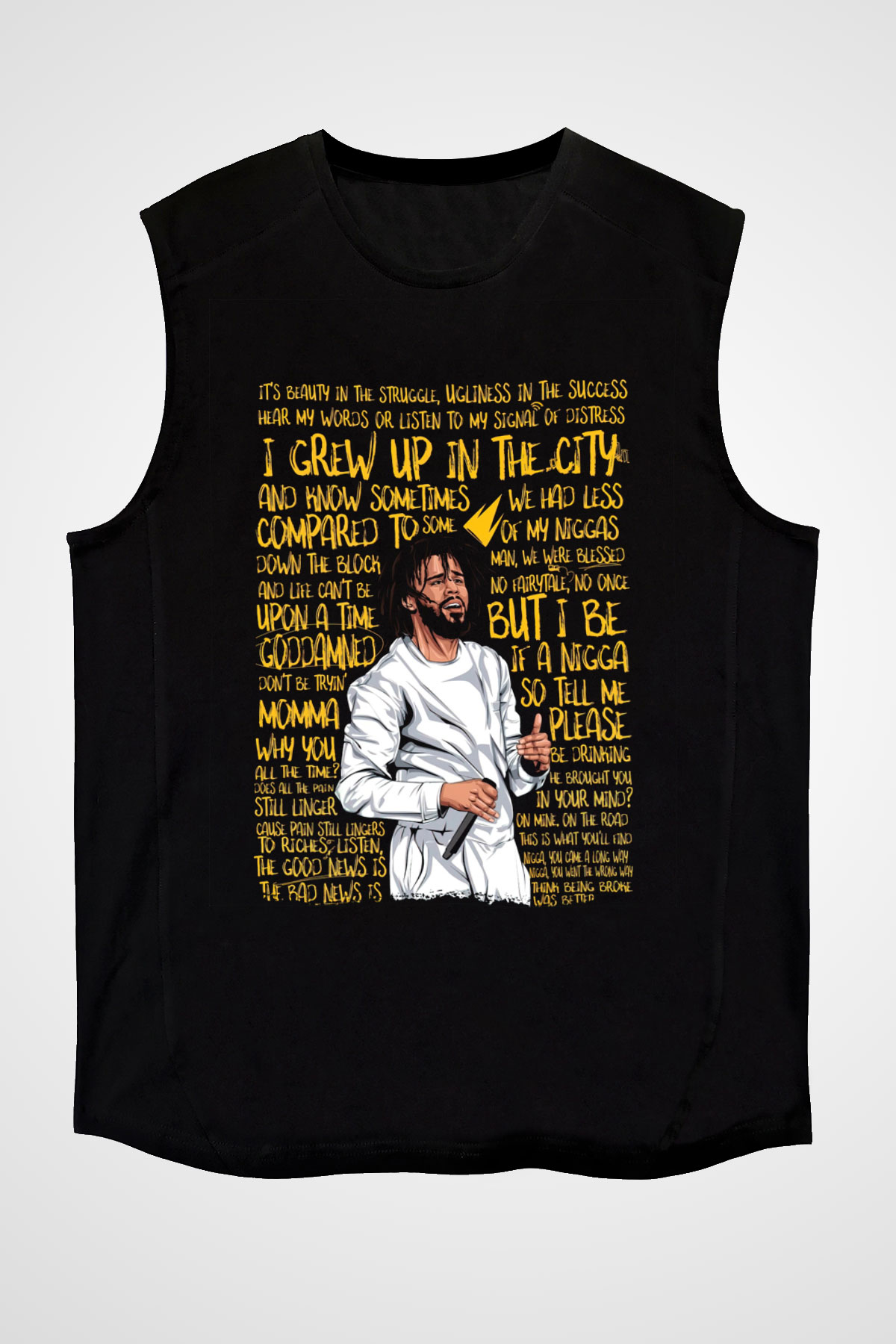 J. Cole Siyah Unisex Kolsuz Tişört