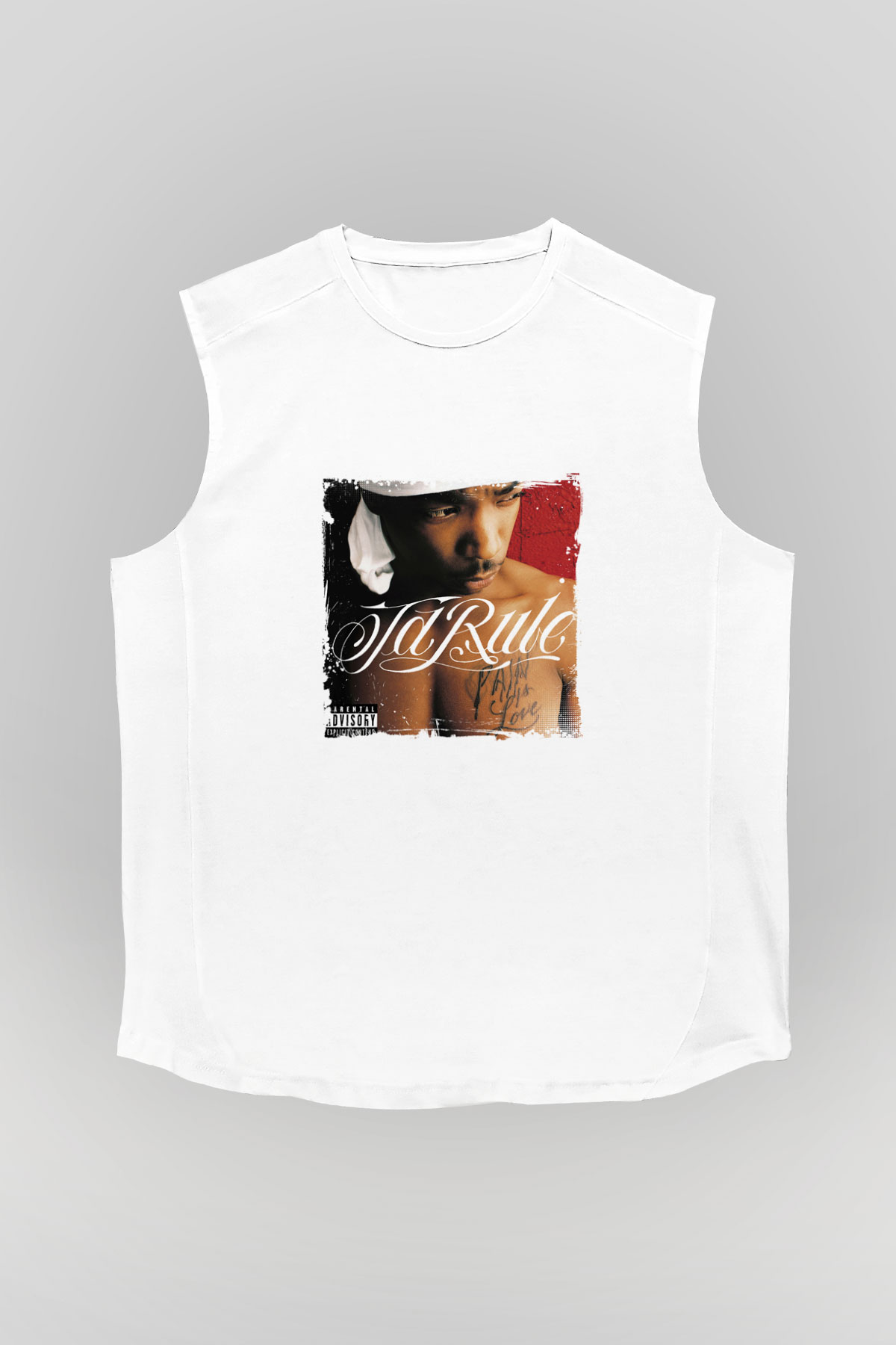 Ja Rule Baskılı Unisex Beyaz Kolsuz Tişört