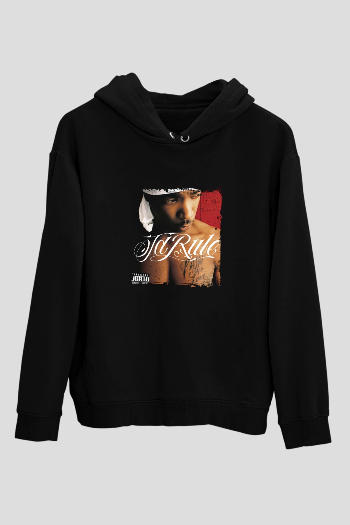 Ja Rule Baskılı Unisex Siyah Hoodie