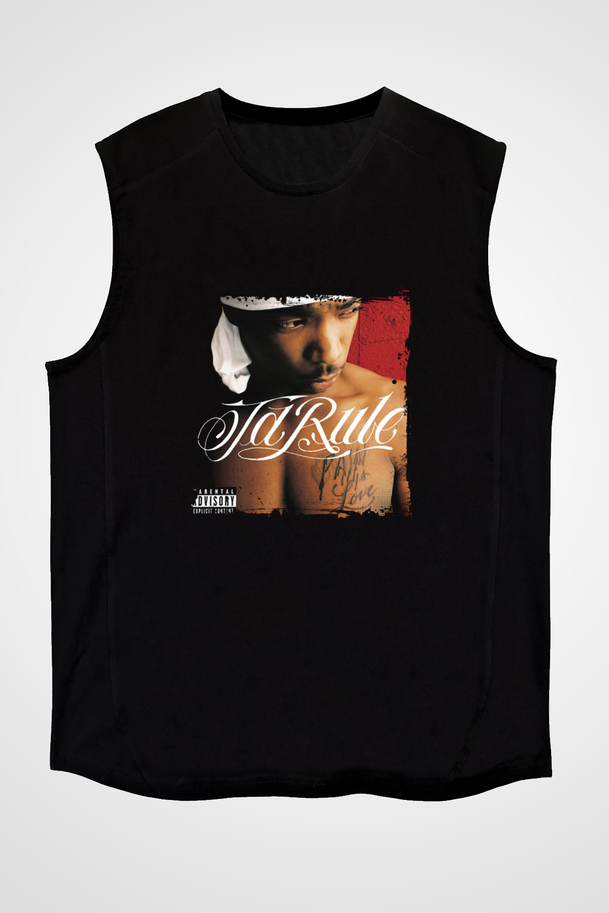 Ja Rule Baskılı Unisex Siyah Kolsuz Tişört