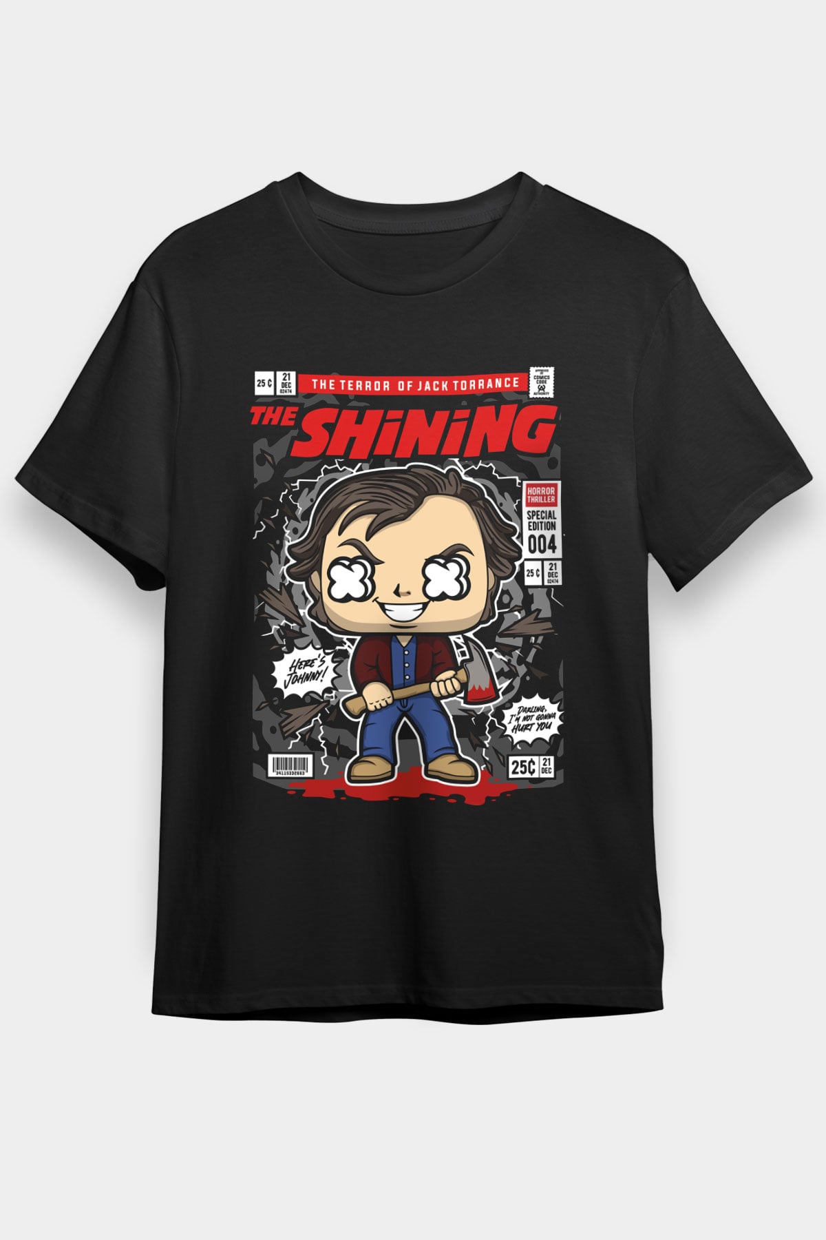 Jack Torrance Baskılı Unisex Siyah Tişört
