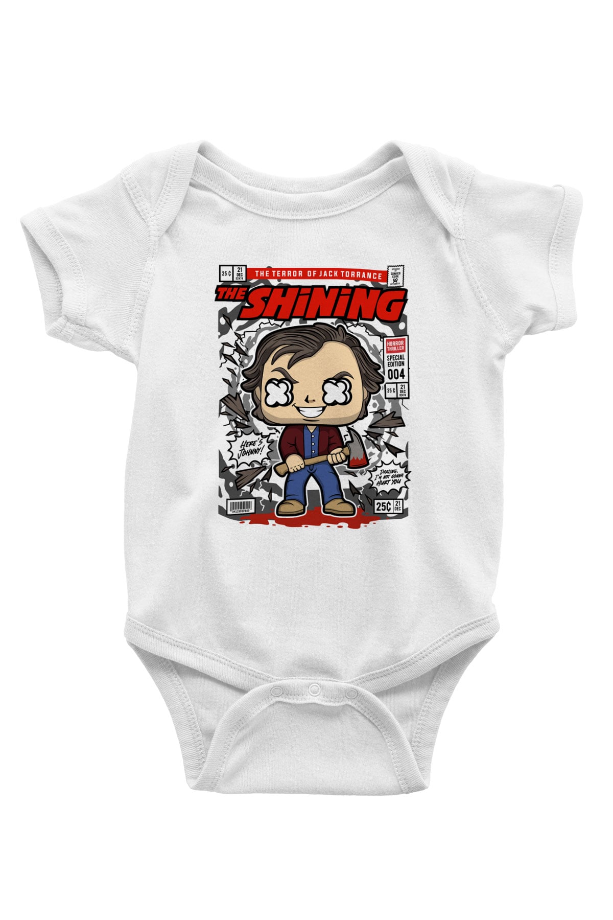 Jack Torrance The Shining Baskılı Unisex Beyaz Bebek Body - Zıbın