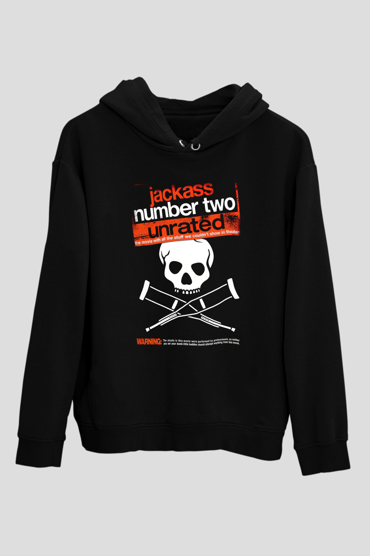 Jackass Siyah Unisex Hoodie