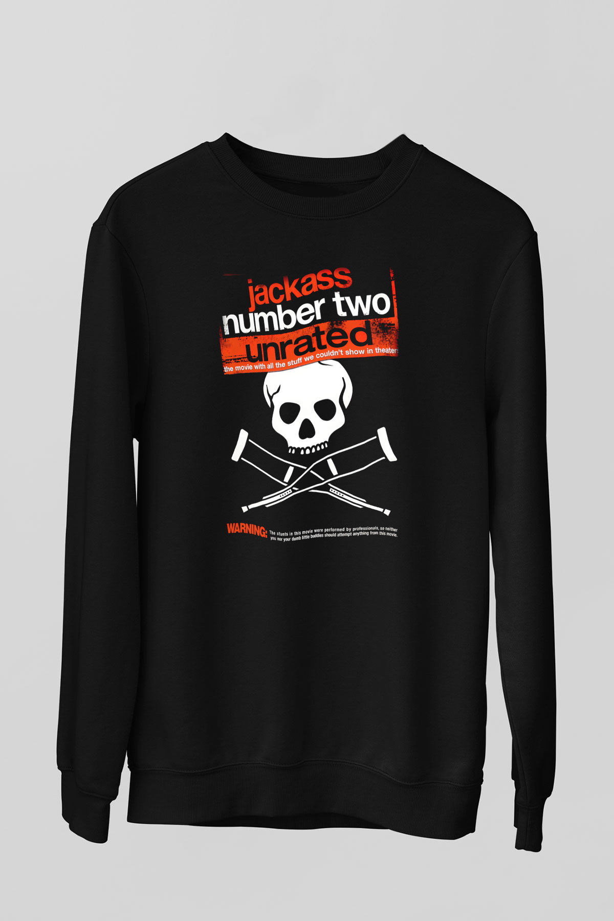 Jackass Siyah Unisex Sweatshirt