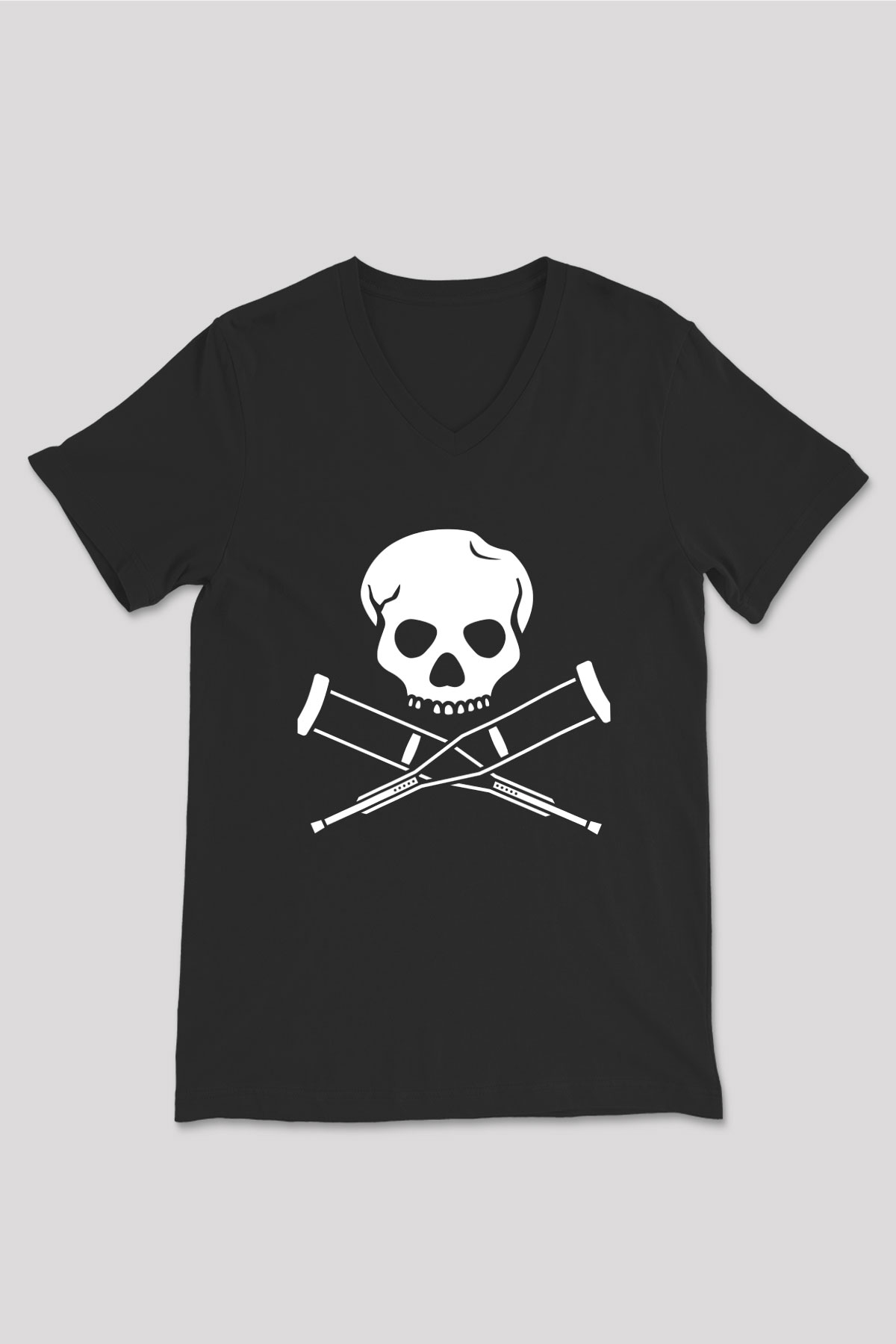 Jackass Siyah Unisex V Yaka Tişört T-Shirt