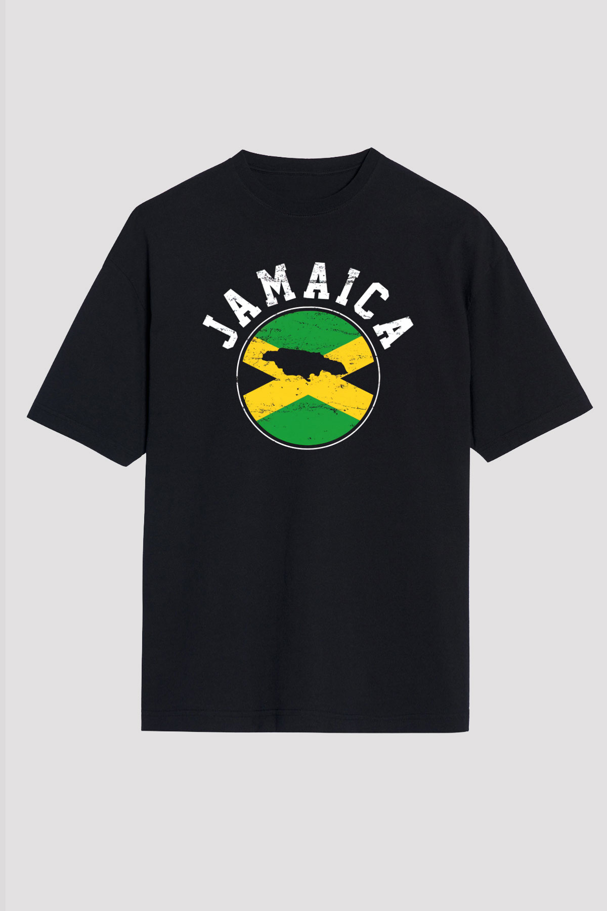 Jamaika Siyah Unisex Tişört T-Shirt - TişörtFabrikası