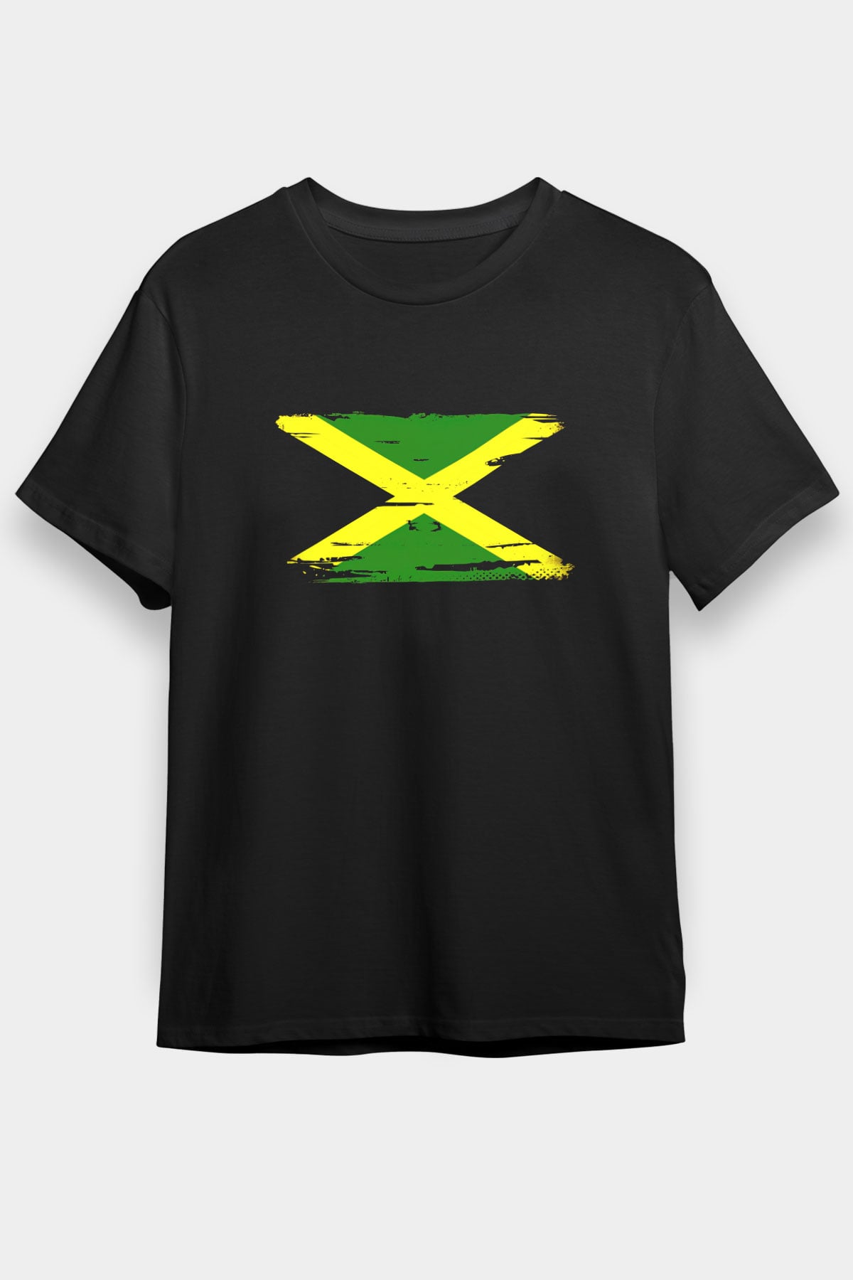 Jamaika Siyah Unisex Tişört T-Shirt - TişörtFabrikası