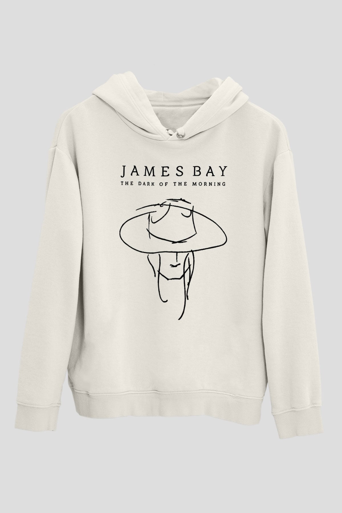 James Bay Beyaz Unisex Kapşonlu Sweatshirt