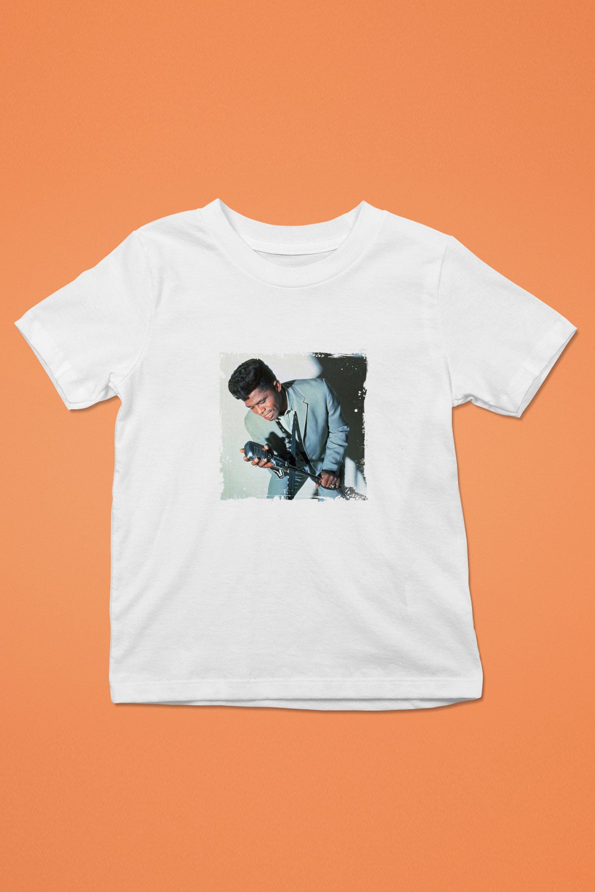 James Brown Baskılı Unisex Beyaz Çocuk Tişört