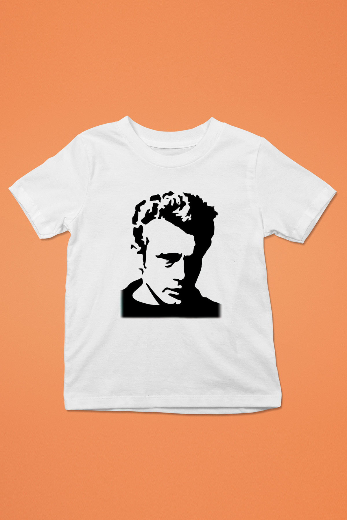 James Dean Baskılı Beyaz Unisex Çocuk Tişört