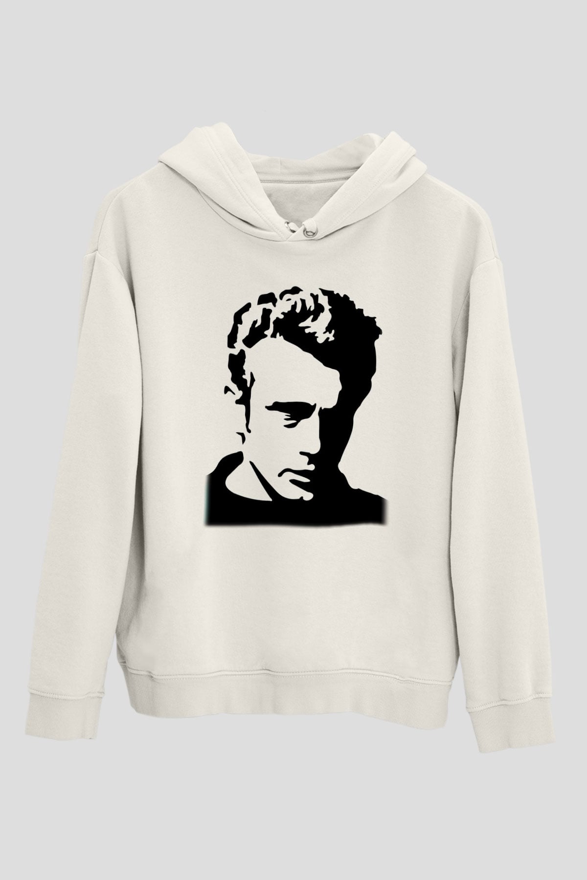 James Dean Beyaz Unisex Kapşonlu Sweatshirt