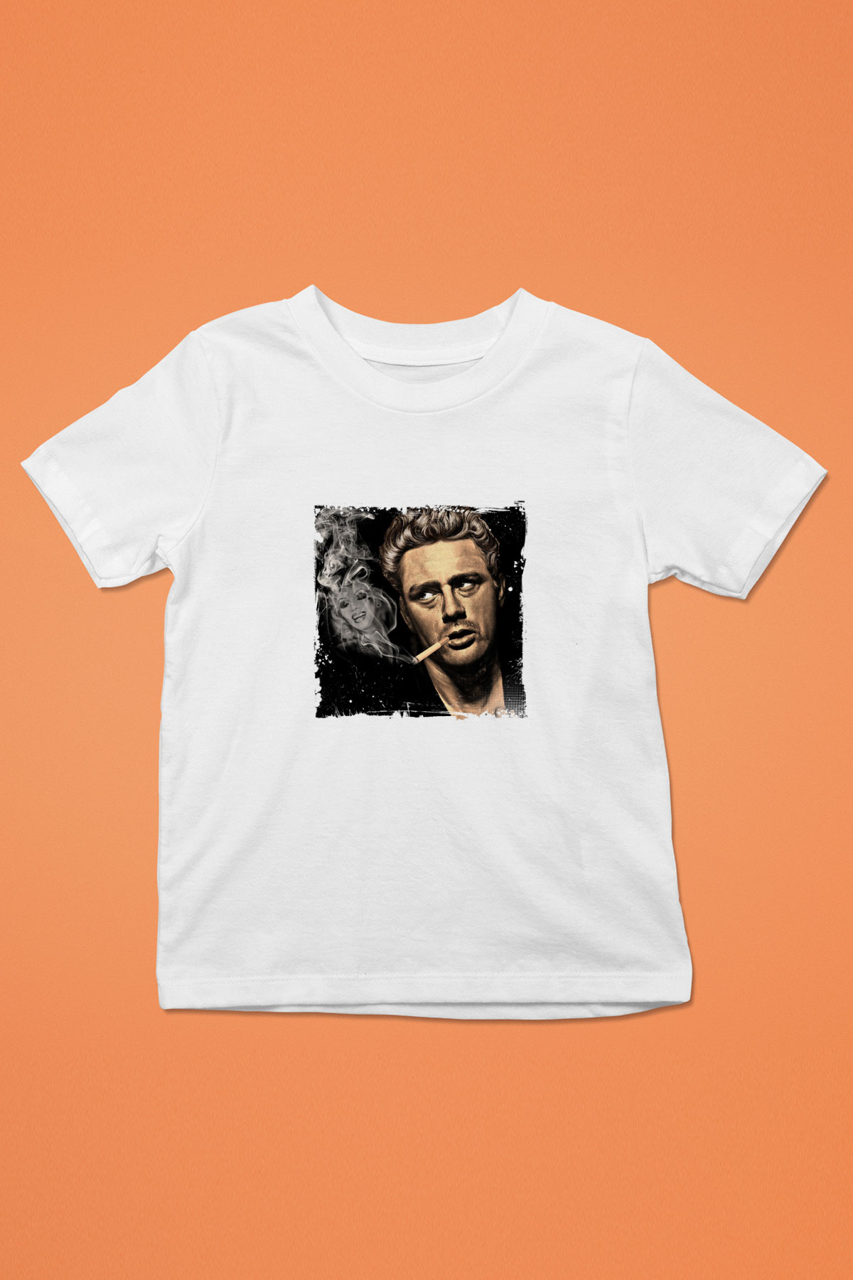 James Dean Unisex Baskılı Beyaz Çocuk Tişört