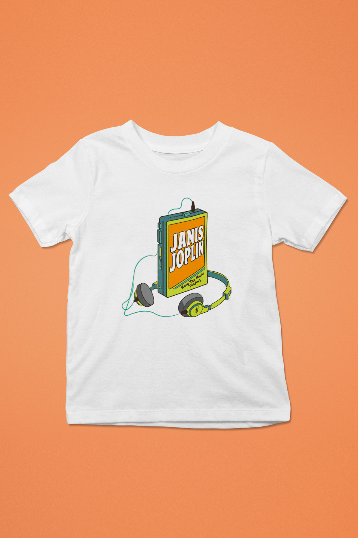 Janis Joplin Beyaz Unisex Çocuk Tişört