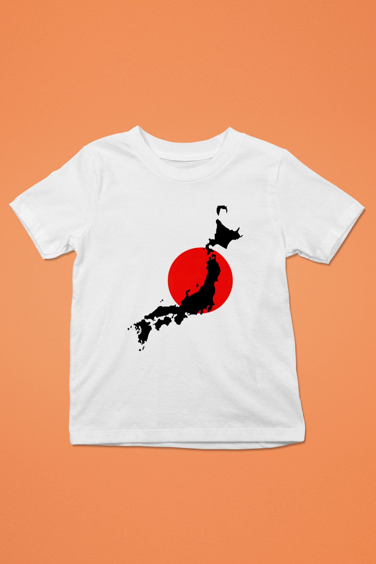 Japonya Baskılı Beyaz Unisex Çocuk Tişört